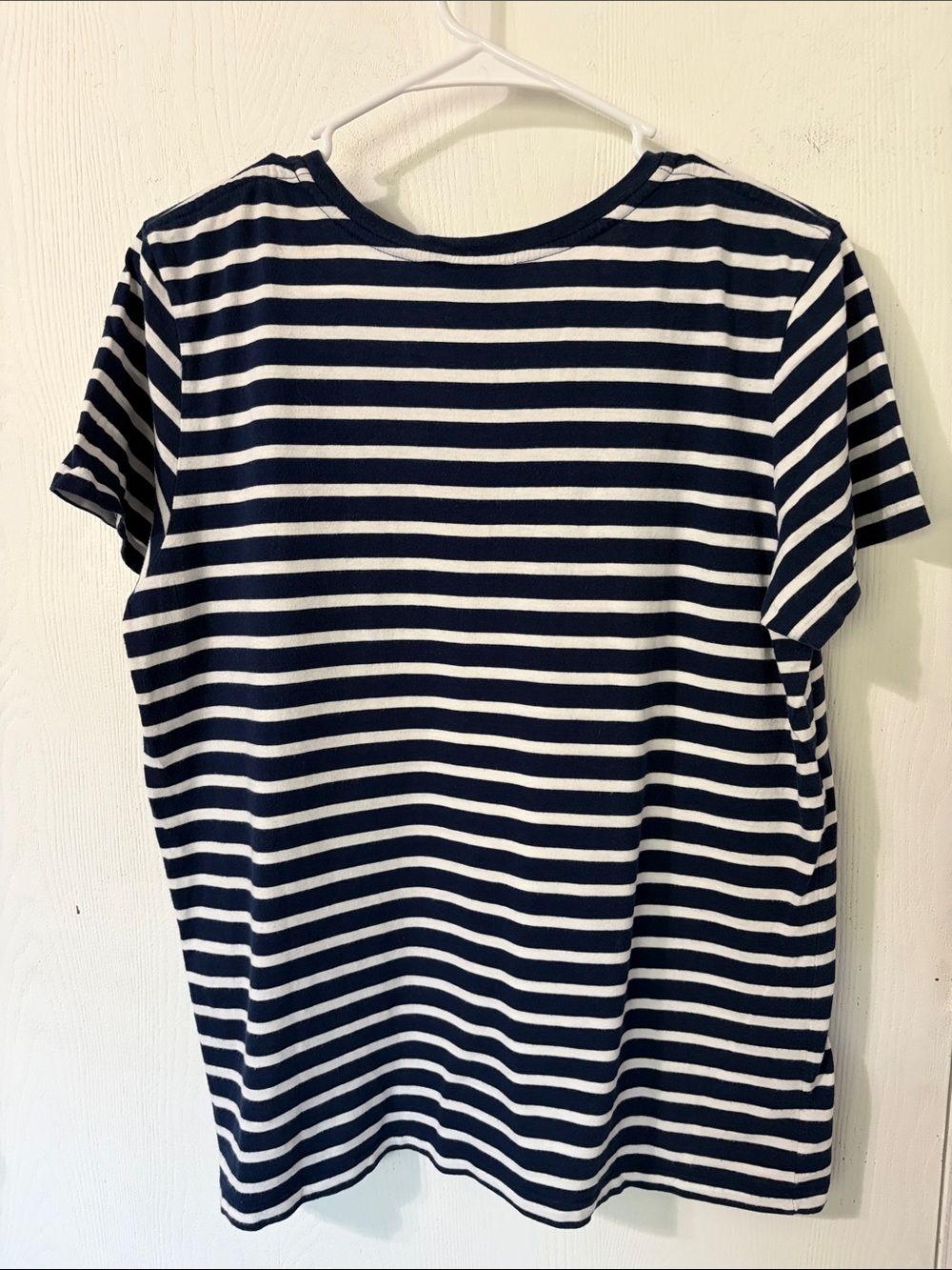 Ralph Lauren Sport Vintage Stripe Navy White V Neck Tee Like New Size XL - Picture 4 of 4